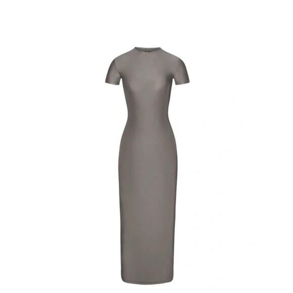 shine jersey long dress skims SKIMS Long Dress | Grey | Small
